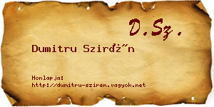 Dumitru Szirén névjegykártya